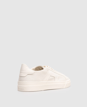 Santoni Білі шкіряні кросівки з перфорацією MBGT22068PNNTIFR