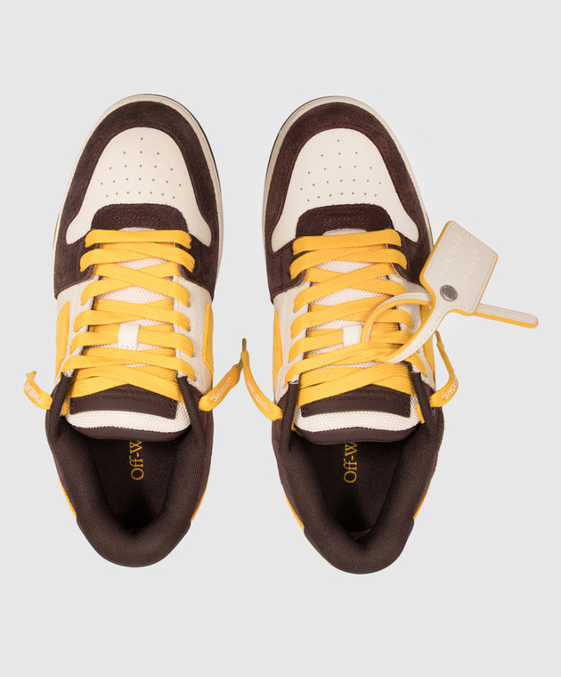 Off-White Кожаные кроссовки Out Of Office с тиснением логотипа OF05731210 изображение 4