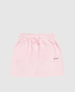 Off-White Дитяча рожева спідниця з принтом логотипа 44GCK002S26F001