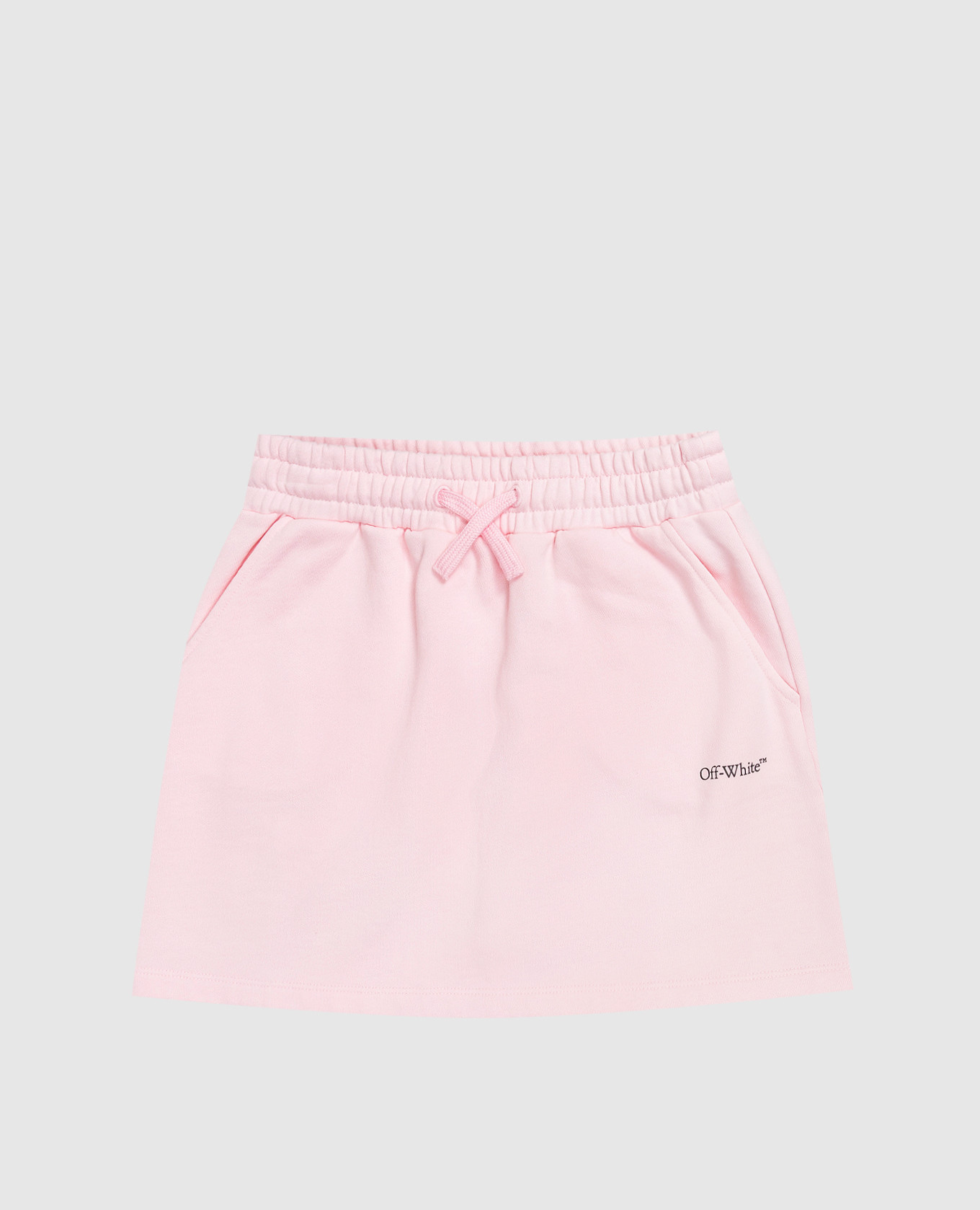 Детская розовая юбка с принтом логотипа