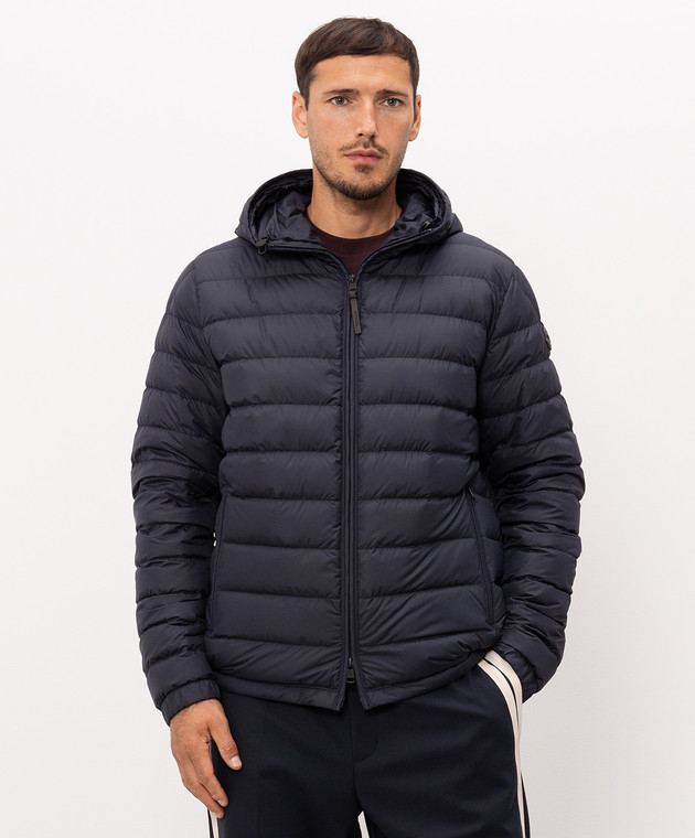 Moncler Синяя пуховая куртка Solienn L20911A00099597X2 изображение 3