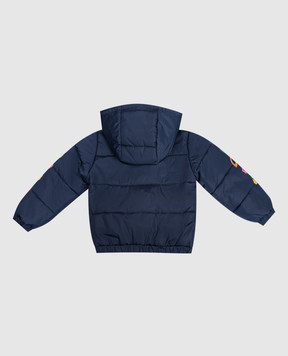 Off-White Детская синяя куртка с брендовым принтом 44G7X003F26F001