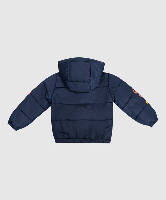 Off-White Детская синяя куртка с брендовым принтом 44G7X003F26F001 изображение 2