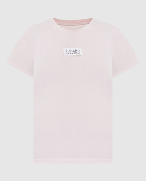 Maison Margiela MM6 Рожева футболка з нашивкою емблеми S52GC0326M20170