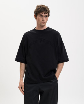 Palm Angels Черная футболка с логотипом PMAA10QS26JER001