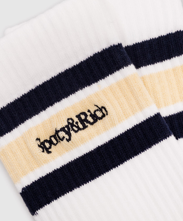 Sporty & Rich Дитячі білі шкарпетки Serif з контрастним логотипом AC09876300WH92 зображення 2