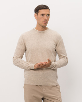 Cashmere&Whiskey Бежевий меланжевий джемпер з кашеміру MU7791312525R