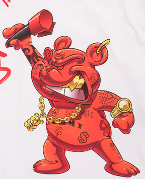 Sprayground Дитяча біла футболка Vavdal Diablo Bear SPY1399