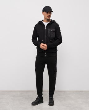Moncler Черная спортивная куртка с логотипом K20918G0007289A8F