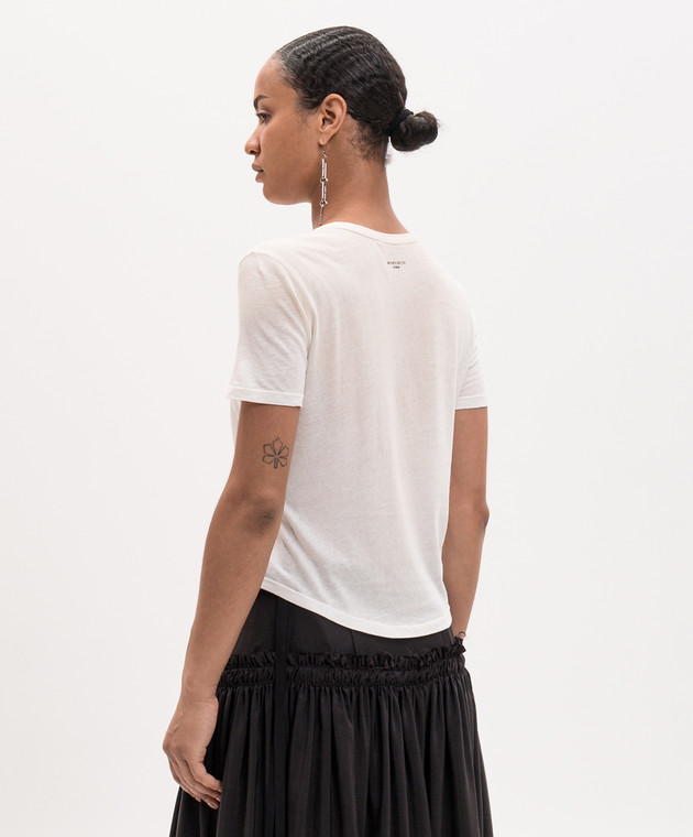 Ann Demeulemeester Футболка цвета айвори с принтом B0013924FA740 изображение 4