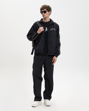 Palm Angels Чорна футболка з контрастним логотипом PMAA109S26JER00G