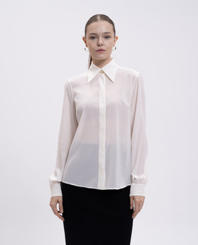 Dolce&Gabbana Біла блуза із шовку F5R64TFUAGM