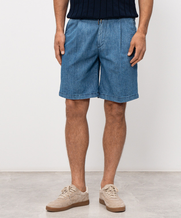 CAPOBIANCO Сині джинсові шорти 20M858RB00 зображення 3