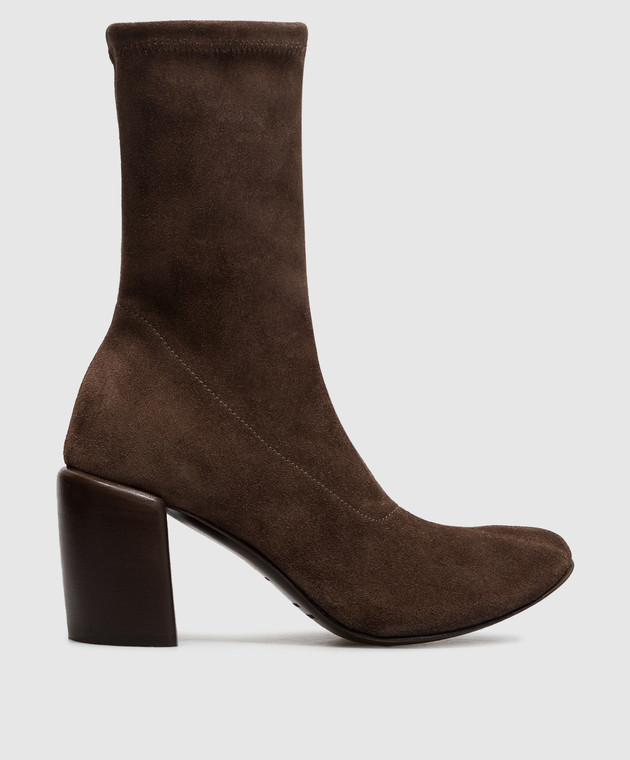 Officine Creative Коричневые замшевые ботильоны FELICIA FELICIA011W