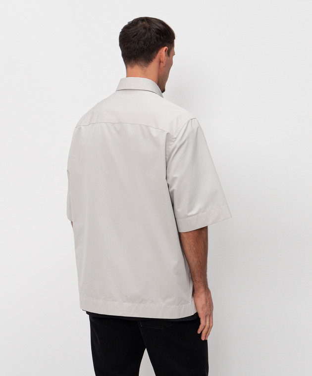 Bottega Veneta Серая рубашка с короткими рукавами 852469V6CV0 изображение 4