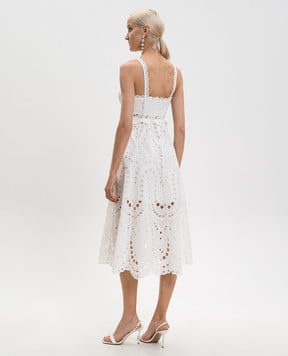 Charo Ruiz Біла сукня міді Glimmer 263611