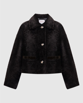 Babe Pay Pls Коричневая укороченная дубленка 2527SETA