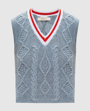 SSHEENA Серый жилет с узором 26SSKOLLEGEFS26003