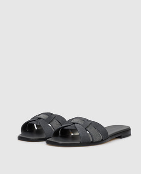 Doucal's Серые замшевые шлепанцы с цепочкой мониль DD8906DEGNUF278