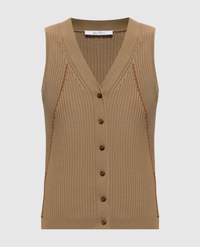 Max Mara Топ FIORIRE цвета хаки MXMFIORIRE