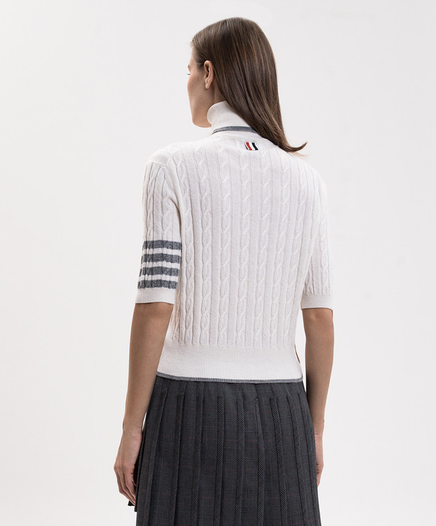 Thom Browne Топ цвета айвори из кашемира FKA532AY2022 изображение 4