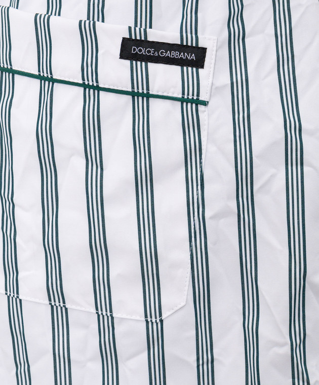 Dolce&Gabbana Білі піжамні штани в смужку GP1N9TFRMD9 зображення 5