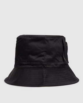 C.P. Company Дитяча чорна панама з логотипом CMX00NLOA04