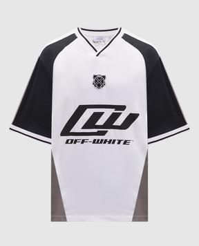 Off-White Біла футболка з перфорацією 44MAD013S26J003