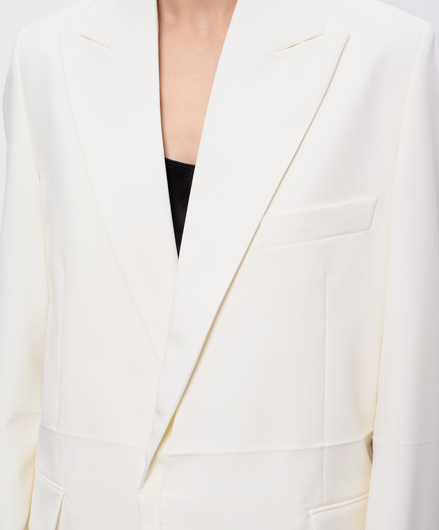 Victoria Beckham Жакет цвета айвори с шерстью 1226WJK007503A изображение 4