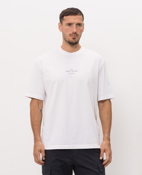 Stone Island Біла футболка з принтом ARCHIVIO L2S152100033S0091
