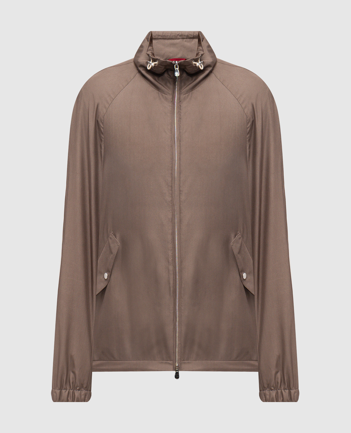 

Коричневая куртка с шелком, Коричневый, Куртки