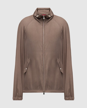 Brunello Cucinelli Коричневая куртка с шелком MZ4216542