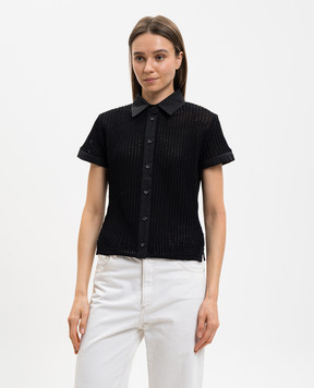 Fendi Черная рубашка с короткими рукавами FZE572AW4N