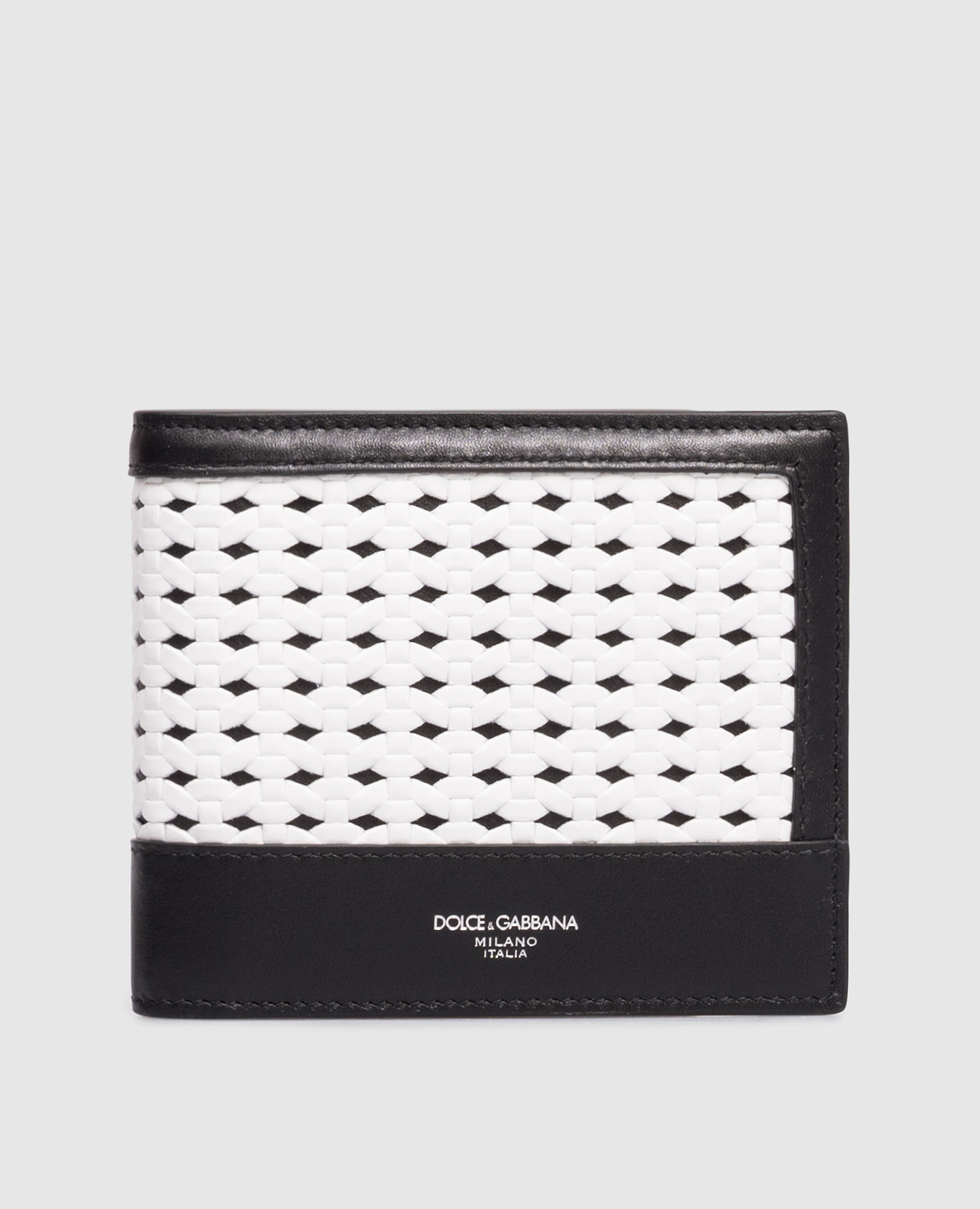 Черный кожаный портмоне с логотипом