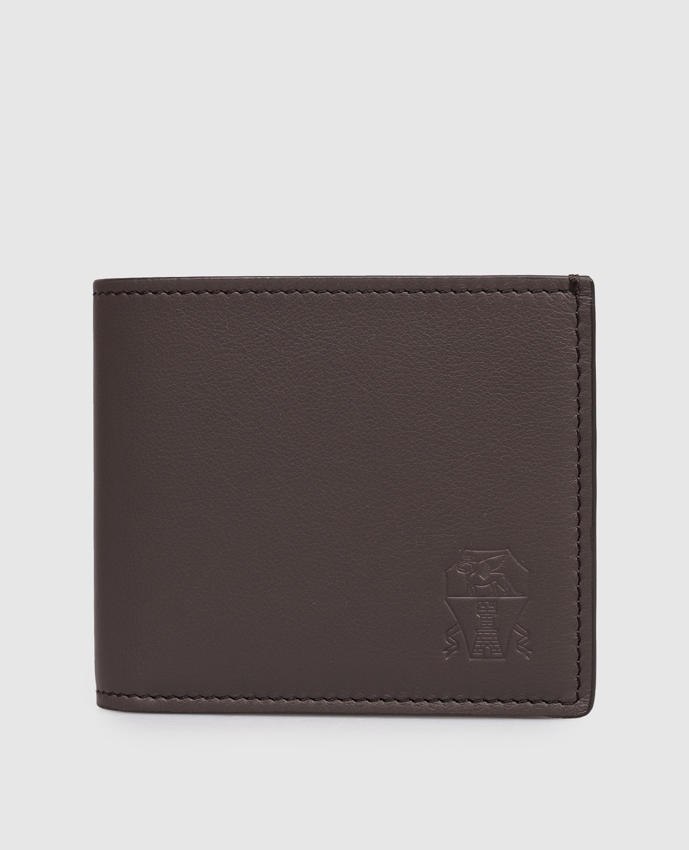 Коричневый кожаный портмоне