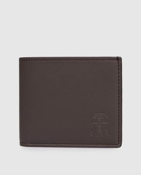 Brunello Cucinelli Коричневе шкіряне портмоне MWZNBU006