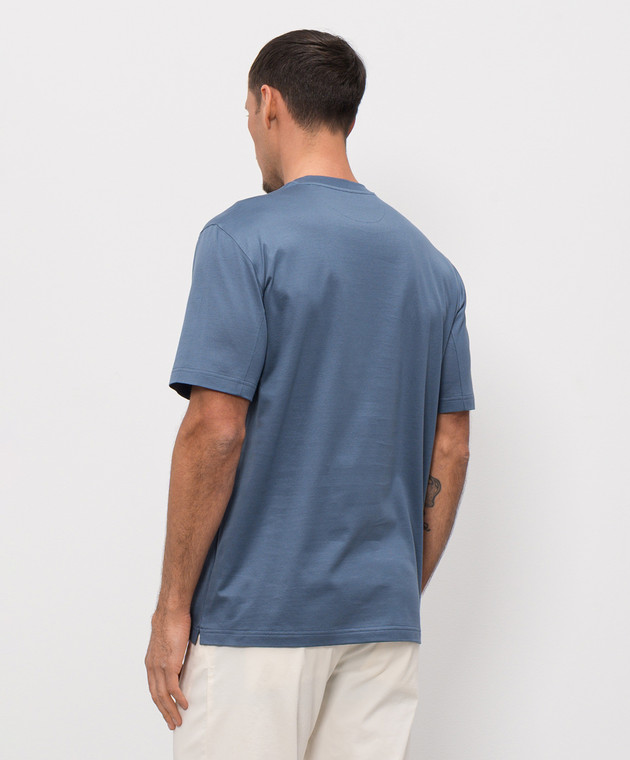 Castangia dal 1850 Синя футболка з вишивкою DMTSDM37S26 зображення 3