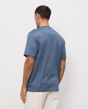 Castangia dal 1850 Синя футболка з вишивкою DMTSDM37S26