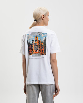 Off-White Белая футболка Soundsystem Tape с логотипом OWAA089F25JER007