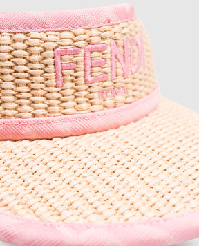 Fendi Бежевая кепка с вышивкой логотипа JUP083AWM3