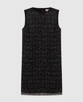 Twinset Черное твидовое платье 262TP2086
