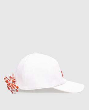 Dolce&Gabbana Дитяча біла кепка з нашивкою монограми логотипа DG LB5H78G7P4O