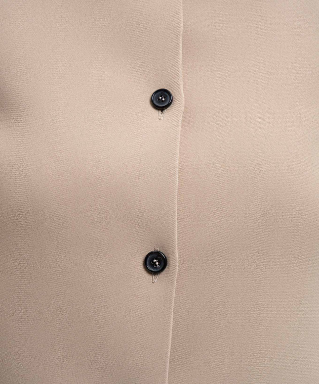 Khaite Коричневий жакет Franc з короткими рукавами 24624114 зображення 5