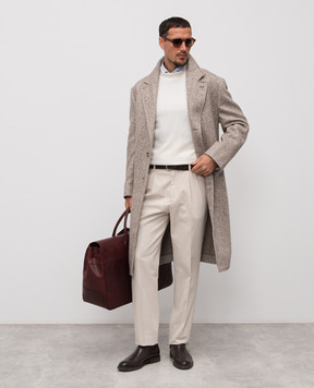 Brunello Cucinelli Бежеві штани з бавовни M252UE1950