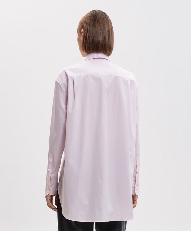 Jil Sander Розовая рубашка с вышивкой монограммы J02DL0319J45342 изображение 4