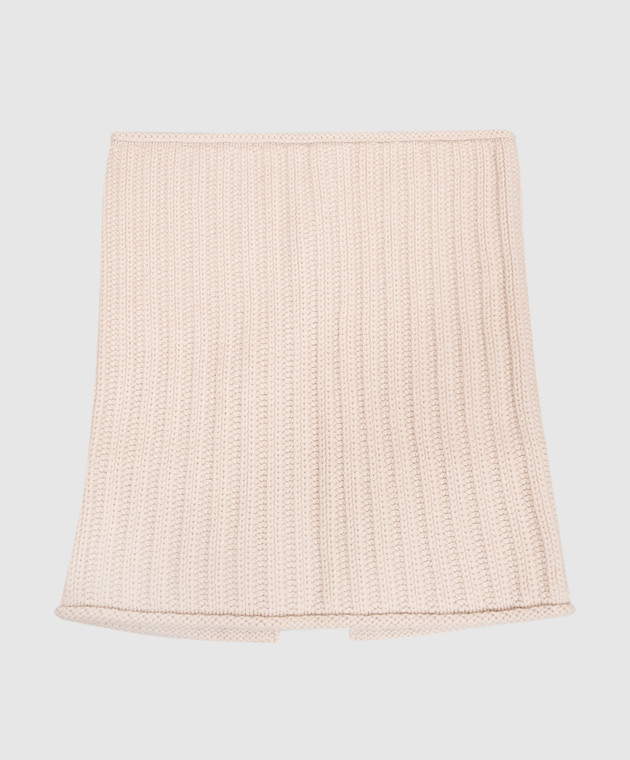 Allude Бежевий баф з кашеміру в рубчик 26511124