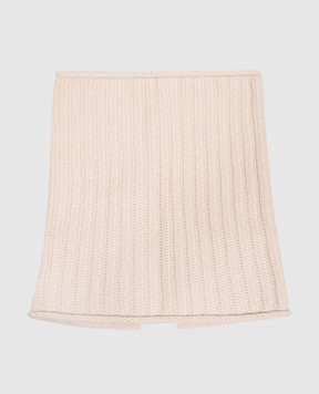 Allude Бежевий баф з кашеміру в рубчик 26511124