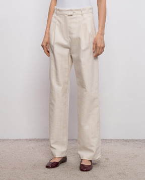 Max & Co Бежевые штаны ADORNO с шерстью MCOADORNO