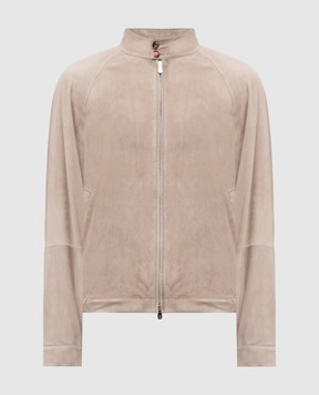 Brunello Cucinelli Замшевая куртка цвета хаки MPCFN2065