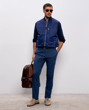 Brunello Cucinelli Синие брюки M289LI1770